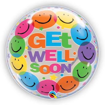 Get Well Soon Smiling Faces Bubble