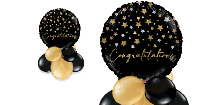 Congratulations Gold Stars Balloon