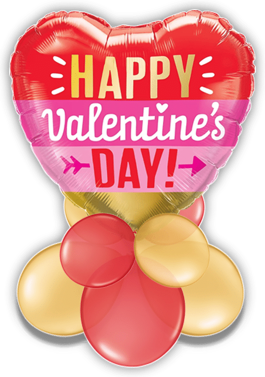 Valentines Heart Air-Filled Display Balloon