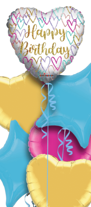 Birthday Hearts Balloon