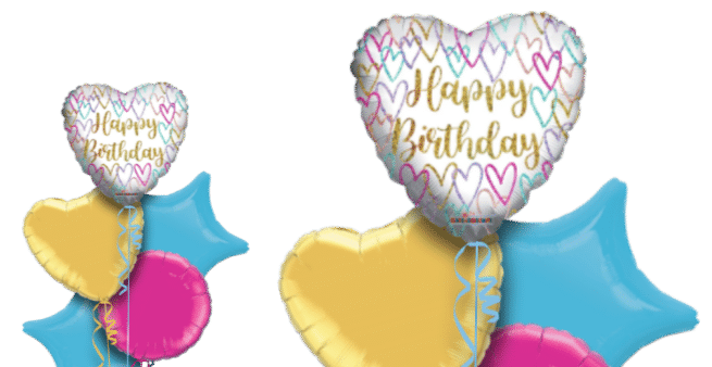 Birthday Hearts Balloon