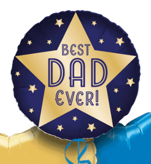 Best Dad Ever Gold Star Balloon