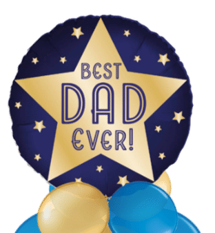Best Dad Ever Gold Star Balloon
