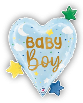 Baby Boy Heart and Stars