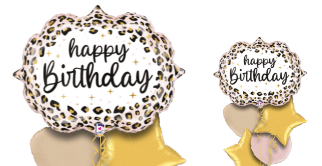 Satin Leopard Birthday Balloon