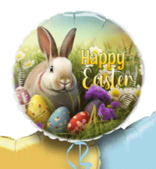 Easter Bunny and Eggs Balloon