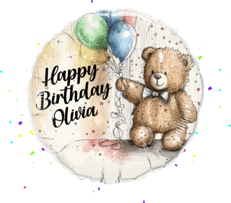Birthday Bear balloon 