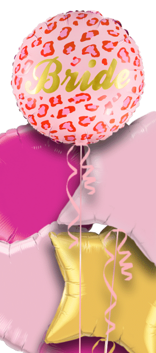 Pink Leopard Print Bride Balloon