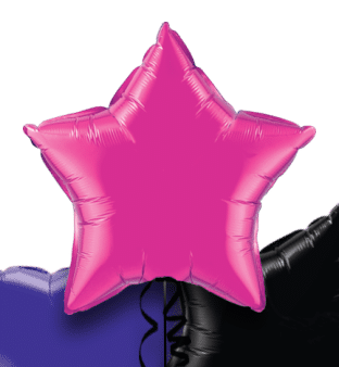 Hot Pink, Black and Purple Balloon