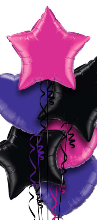 Hot Pink, Black and Purple Balloon