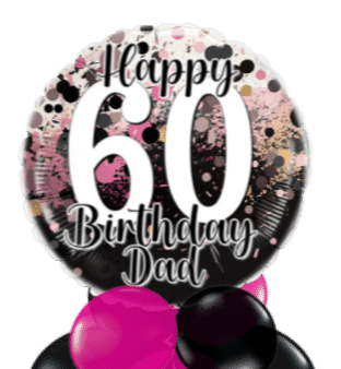 Black and Pink Sparkle Balloon
