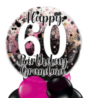 Black and Pink Sparkle Balloon