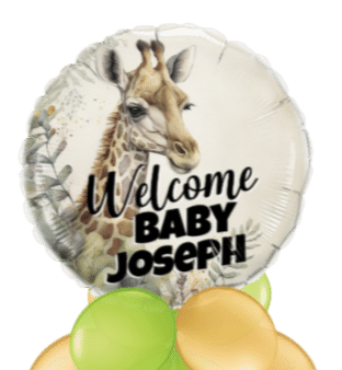 Welcome Baby Giraffe Balloon