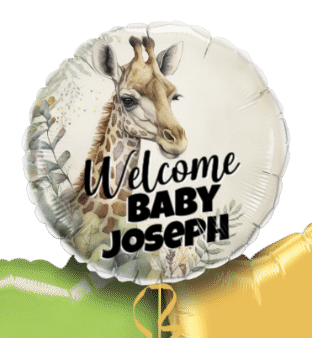 Welcome Baby Giraffe Balloon