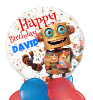 Birthday Robot Balloon