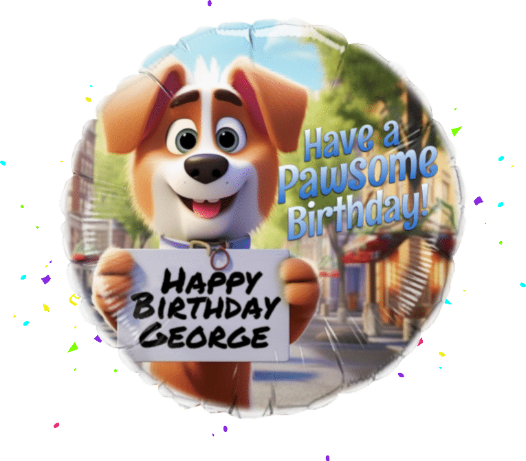 Pawsome Birthday Balloon Delivery Balloon Monkey