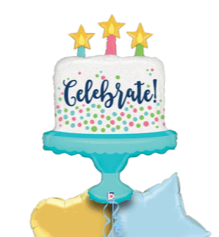 Celebrate Cake and Candles Balloon