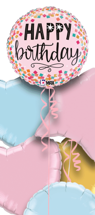 Birthday Pink Confetti Balloon