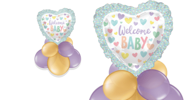 Jumbo Welcome Baby Heart Balloon
