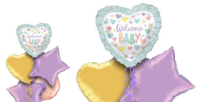Jumbo Welcome Baby Heart Balloon