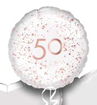 Rose Gold Sparkle 50th Balloon