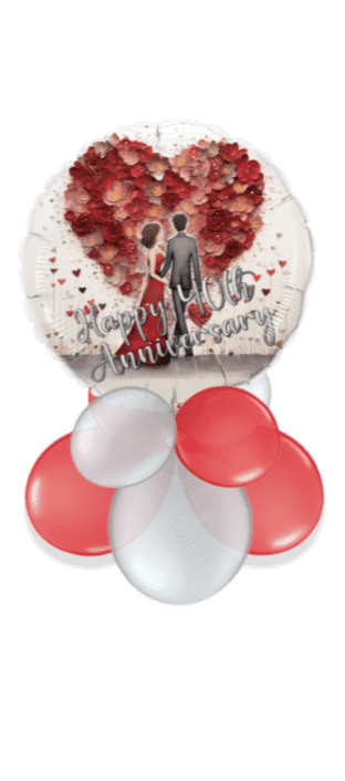 Happy Anniversary Hearts Balloon