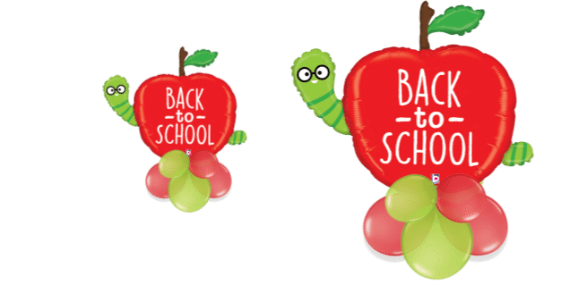 Back to School Apple Caterpillar Balloon