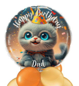 Birthday Cute Kitten Balloon