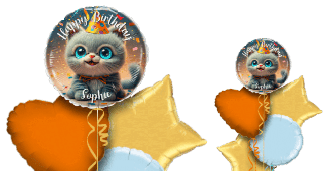 Birthday Cute Kitten Balloon