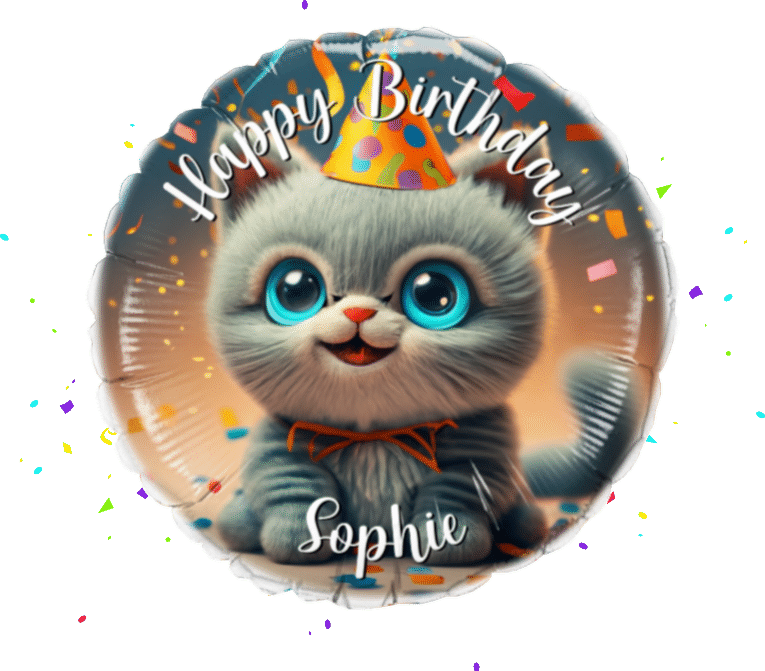 Birthday Cute Kitten balloon 