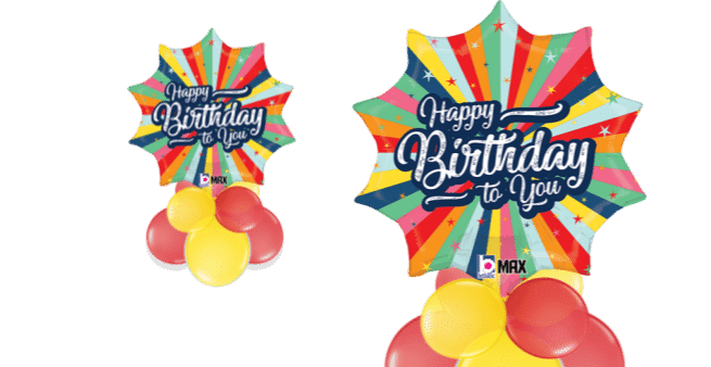 Birthday Colourburst Balloon