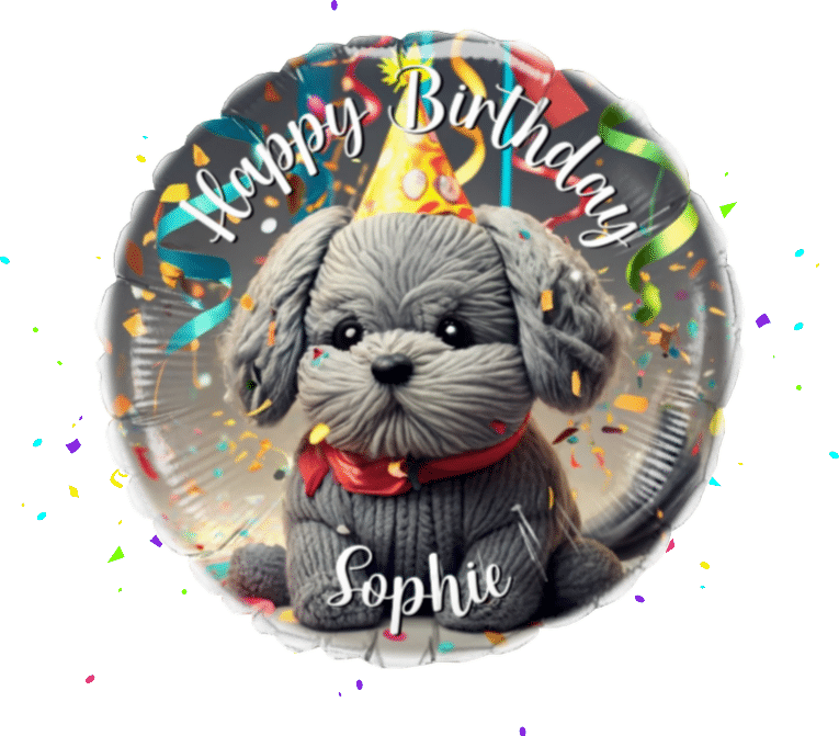 Cute Birthday Puppy balloon 