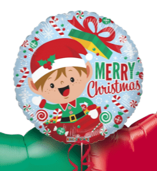 Merry Christmas Elf Balloon