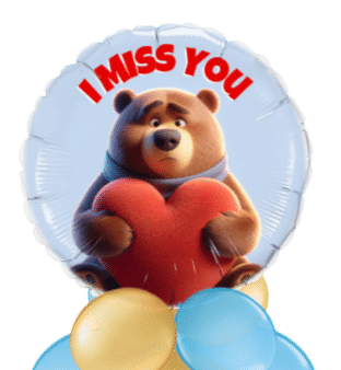 I MIss You Bear Hug Balloon