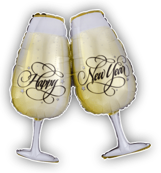 New Year Champagne Glasses