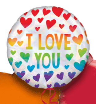 Rainbow Love Balloon