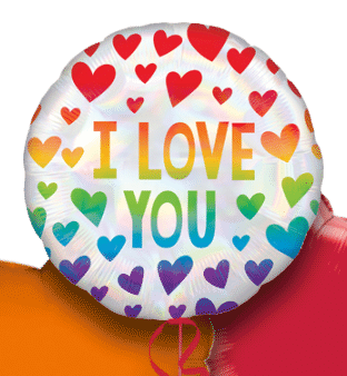 Rainbow Love Balloon