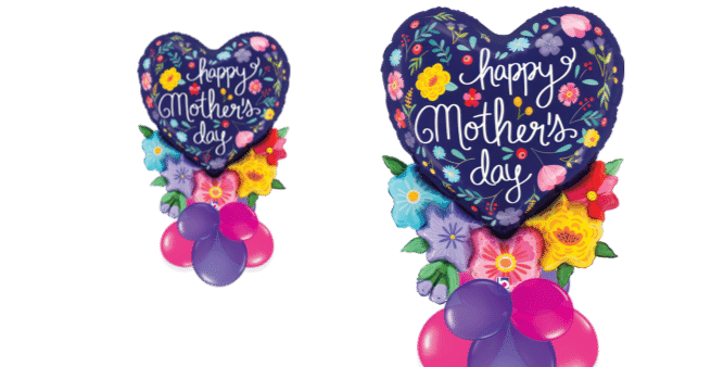 Mother's Day Giant Floral Heart Balloon