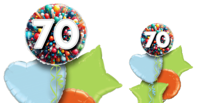 Rainbow Explosion Age Balloon