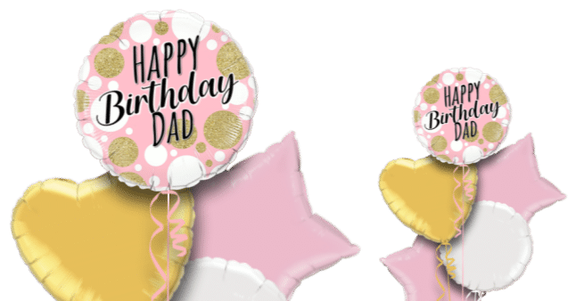 Birthday Pink And Gold Spots Balloon