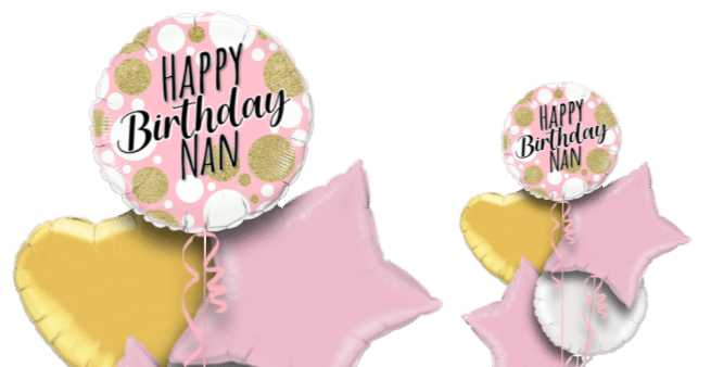 Birthday Pink And Gold Spots Balloon