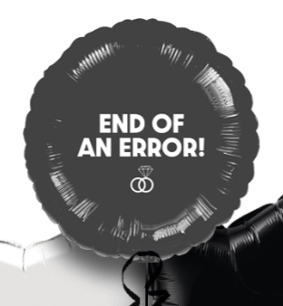 End of an Error Divorce Balloon