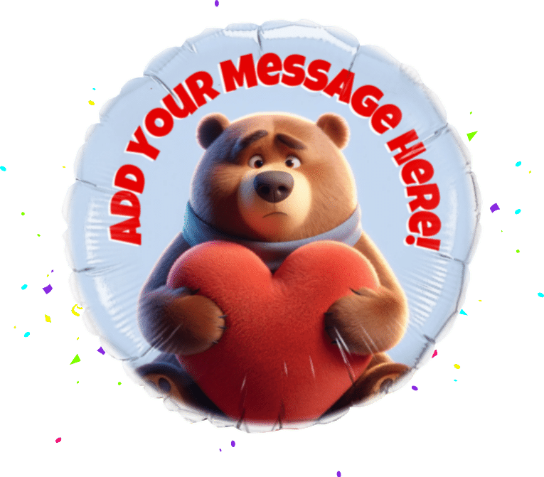 Big Hug Valentine's Bear balloon 