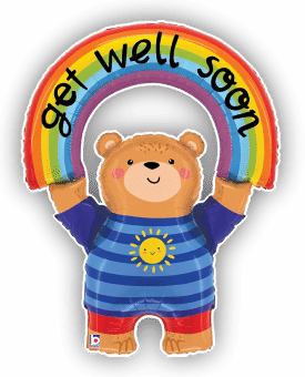 Get Well Bear with Rainbow