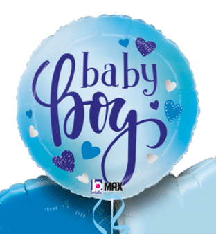 Baby Boy Hearts Balloon