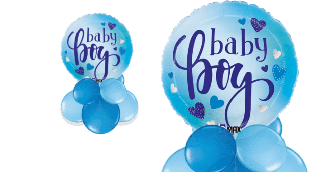 Baby Boy Hearts Balloon