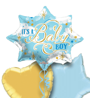 It's a Baby Boy Star Balloon