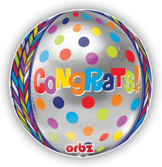 Congrats Spots Orbz Balloon
