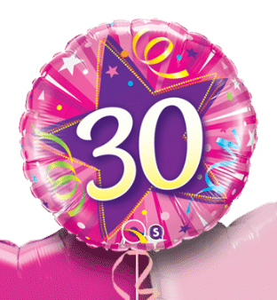 30th Pink Star Balloon