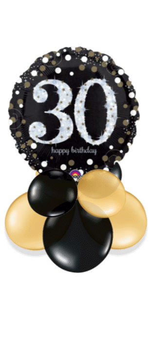 Glimmer Confetti 30th Birthday  Balloon